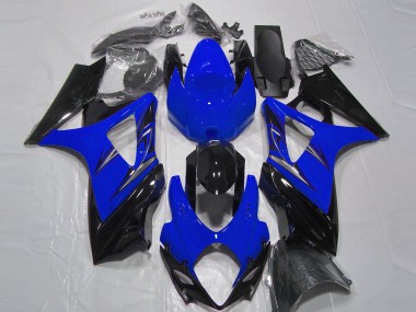 Beste Suzuki GSXR 1000 Motorrad Verkleidung 2007-2008 - Blau Glanzendes Schwarz