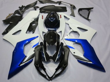 Beste Suzuki GSXR 1000 Motorrad Verkleidung 2005-2006 - Weiss Blau Schwarz