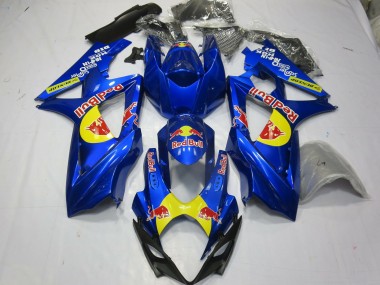 Beste Suzuki GSXR 1000 Motorrad Verkleidung 2007-2008 - Blau Gelb Red Bull