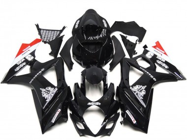 Beste Suzuki GSXR 1000 Motorrad Verkleidung 2007-2008 - Glanzendes Schwarz Weiss Rot