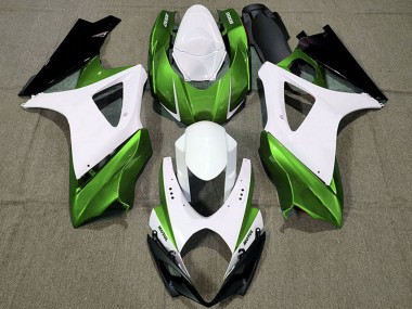 Beste Suzuki GSXR 1000 Motorrad Verkleidung 2007-2008 - Weiss Grun Schwarz