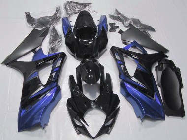 Beste Suzuki GSXR 1000 Motorrad Verkleidung 2007-2008 - Glanzendes Schwarz Blau