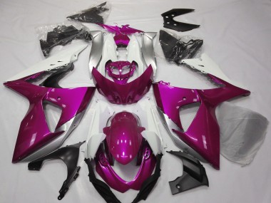 Beste Suzuki GSXR 1000 Motorrad Verkleidung 2009-2016 - Rosa Weiss
