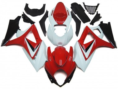 Beste Suzuki GSXR 1000 Motorrad Verkleidung 2007-2008 - Weiss Rot Schwarz OEM Stil