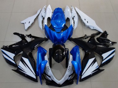 Beste Suzuki GSXR 1000 Motorrad Verkleidung 2009-2016 - Weiss Blau Schwarz