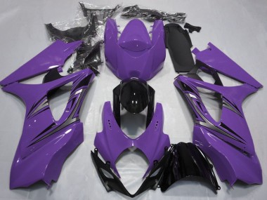 Beste Suzuki GSXR 1000 Motorrad Verkleidung 2007-2008 - Lila Glanzendes Schwarz OEM Stil