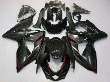 Beste Suzuki GSXR 1000 Motorrad Verkleidung 2009-2016 - Glanzendes Schwarz Rot