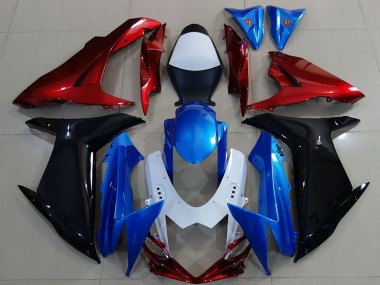 Beste Suzuki GSXR 600 / GSXR 750 Motorrad Verkleidung 2011-2024 - Weiss Blau Rot Schwarz