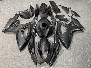 Beste Suzuki GSXR 600 / GSXR 750 Motorrad Verkleidung 2006-2007 - Schwarzer Carbonfaser Stil