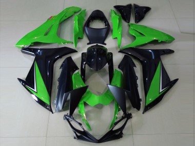 Beste Suzuki GSXR 600 / GSXR 750 Motorrad Verkleidung 2011-2024 - Grun Glanzendes Schwarz Matt Schwarz