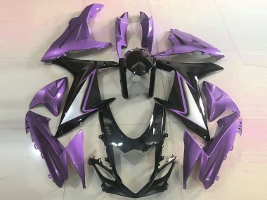 Beste Suzuki GSXR 600 / GSXR 750 Motorrad Verkleidung 2011-2024 - Lila Glanzendes Schwarz