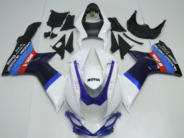 Beste Suzuki GSXR 600 / GSXR 750 Motorrad Verkleidung 2011-2024 - Weiss Blau Schwarz Rot Motul