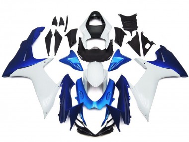 Beste Suzuki GSXR 600 / GSXR 750 Motorrad Verkleidung 2011-2024 - Weiss Blau