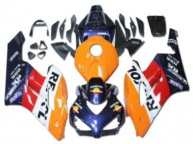 Beste Honda CBR1000RR Motorrad Verkleidung 2004-2005 - Orange Rot Weiss Blau Repsol