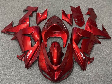 Beste Kawasaki ZX10R Motorrad Verkleidung 2006-2007 - Bonbon Rot