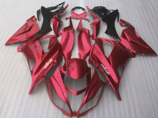 Beste Kawasaki ZX10R Motorrad Verkleidung 2016-2020 - Glanzendes Bonbon Rot