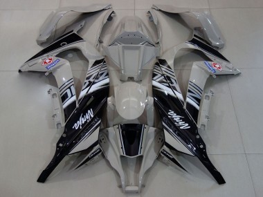 Beste Kawasaki ZX10R Motorrad Verkleidung 2011-2015 - Grau Weiss Schwarz