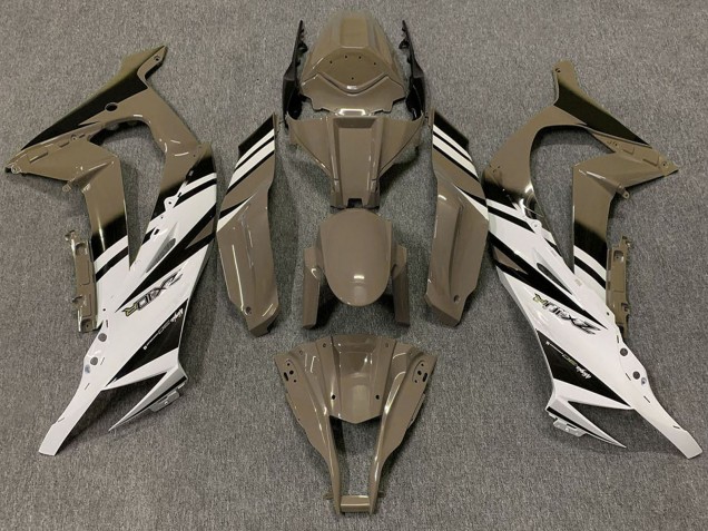 Beste Kawasaki ZX10R Motorrad Verkleidung 2011-2015 - Braun Weiss Schwarz