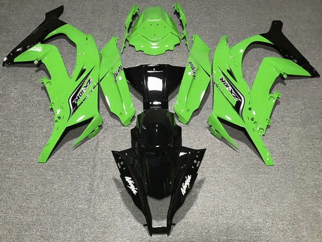 Beste Kawasaki ZX10R Motorrad Verkleidung 2011-2015 - Grun Glanzendes Schwarz