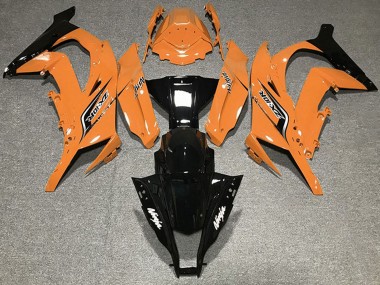 Beste Kawasaki ZX10R Motorrad Verkleidung 2011-2015 - Orange Glanzendes Schwarz