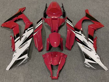 Beste Kawasaki ZX10R Motorrad Verkleidung 2011-2015 - Kastanienbraun Rot Weiss Schwarz
