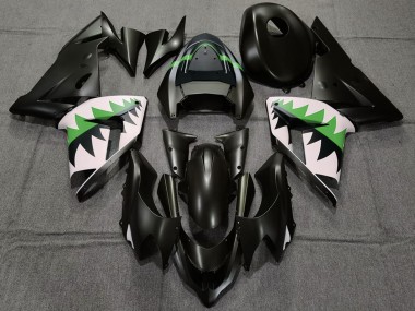 Beste Kawasaki ZX10R Motorrad Verkleidung 2004-2005 - Matt Schwarz und Grun