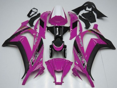 Beste Kawasaki ZX10R Motorrad Verkleidung 2011-2015 - Weiss Rosa Glanzendes Schwarz OEM Stil