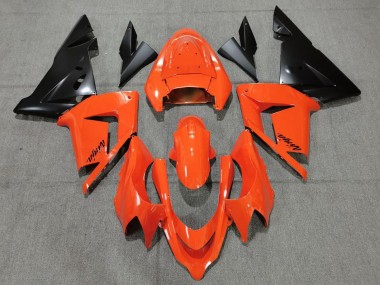 Beste Kawasaki ZX10R Motorrad Verkleidung 2004-2005 - Orange Schwarz