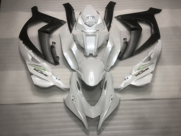 Beste Kawasaki ZX10R Motorrad Verkleidung 2016-2020 - Perl Weiss Schwarz Grun