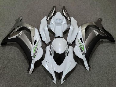 Beste Kawasaki ZX10R Motorrad Verkleidung 2016-2020 - Perl Weiss Silber