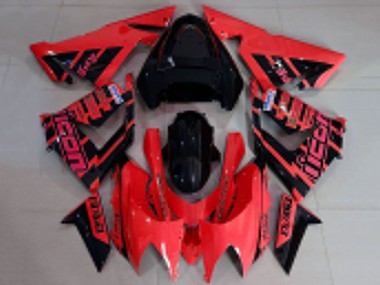 Beste Kawasaki ZX10R Motorrad Verkleidung 2004-2005 - Rot und Schwarz Logo