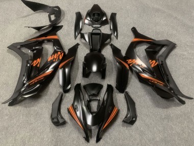 Beste Kawasaki ZX10R Motorrad Verkleidung 2016-2020 - Matt Schwarz Orange Ninja