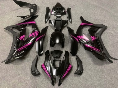 Beste Kawasaki ZX10R Motorrad Verkleidung 2016-2020 - Matt Schwarz Rosa Ninja