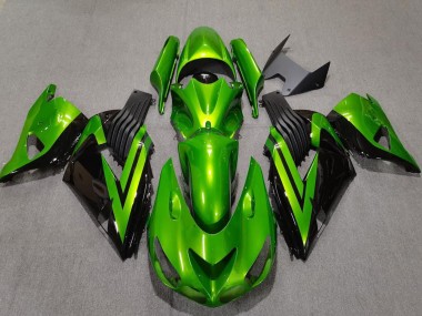 Beste Kawasaki ZX14R Motorrad Verkleidung 2006-2011 - Grun Glanzendes Schwarz