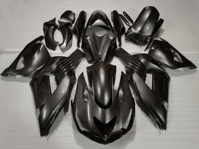 Beste Kawasaki ZX14R Motorrad Verkleidung 2006-2011 - Glanzendes Schwarz
