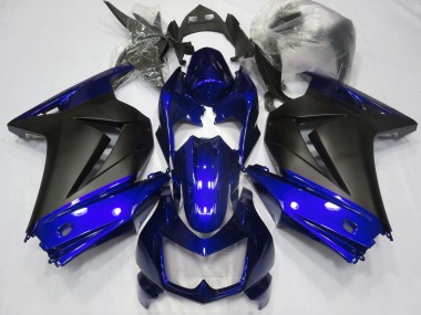 Beste Kawasaki Ninja 250 Motorrad Verkleidung 2008-2012 - Blau Matt Schwarz