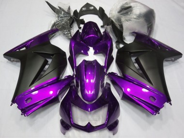 Beste Kawasaki Ninja 250 Motorrad Verkleidung 2008-2012 - Lila Matt Schwarz