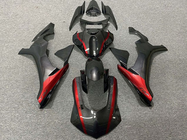Beste Yamaha R1 Motorrad Verkleidung 2015-2019 - Carbonfaser Stil Rot