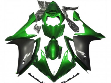 Beste Yamaha R1 Motorrad Verkleidung 2007-2008 - Grun Matt Schwarz