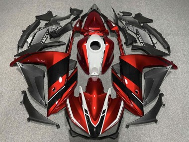 Beste Yamaha R3 Motorrad Verkleidung 2015-2018 - Rot Weiss Glanzendes Schwarz