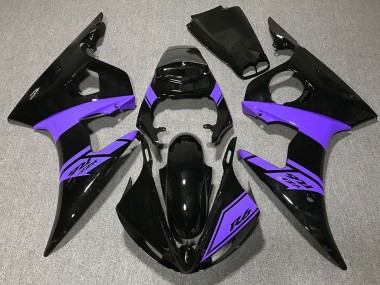Beste Yamaha R6 Motorrad Verkleidung 2003-2004 - Glanzendes Schwarz Lila