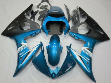 Beste Yamaha R6 Motorrad Verkleidung 2003-2004 - Blau Weiss Matt Schwarz