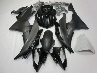 Beste Yamaha R6 Motorrad Verkleidung 2008-2016 - Glanzendes Schwarz Matt Schwarz