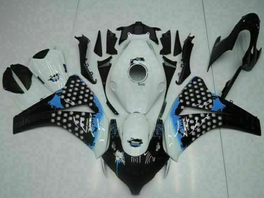 Beste Honda CBR1000RR Motorrad Verkleidung 2008-2011 - Weiss Blau Glanzendes Schwarz