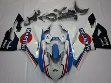 Beste Ducati 1199 Motorrad Verkleidung 2011-2014 - Weiss Hellblau Rot Schwarz Martini