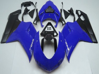 Beste Ducati 848 Motorrad Verkleidung 2007-2014 - Blau Matt Schwarz