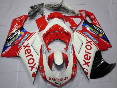 Beste Ducati 848 1098 1198 Motorrad Verkleidung 2007-2014 - Weiss Rot Blau Glanzendes Schwarz Valsir Xerox