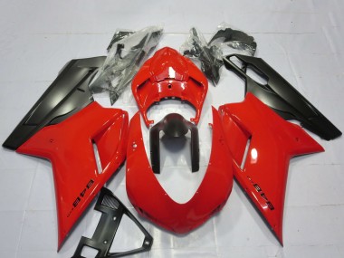 Beste Ducati 848 Motorrad Verkleidung 2007-2014 - Rot Matt Schwarz