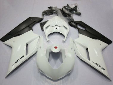 Beste Ducati 848 Motorrad Verkleidung 2007-2014 - Perl Weiss Matt Schwarz