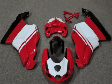 Beste Ducati 749 999 Motorrad Verkleidung 2003-2004 - Weiss Rot Glanzendes Schwarz